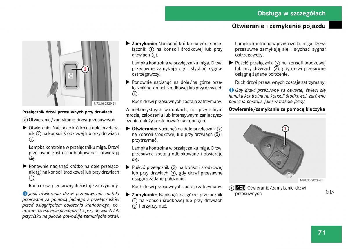 Mercedes Viano W639 instrukcja obslugi / page 73