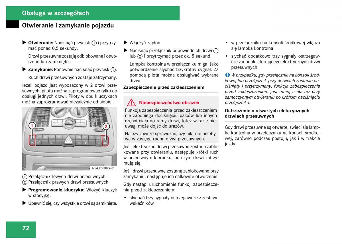 Mercedes Viano W639 instrukcja obslugi / page 74