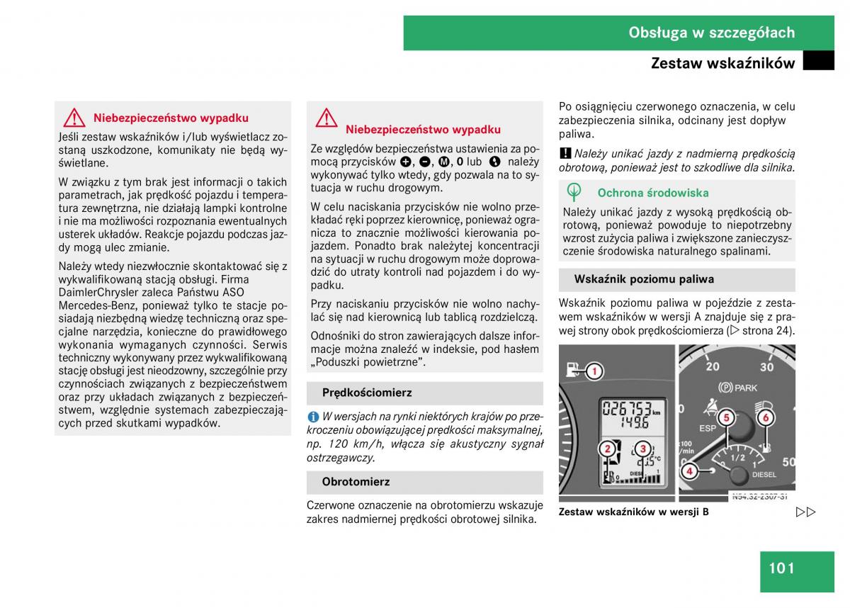 Mercedes Viano W639 instrukcja obslugi / page 103