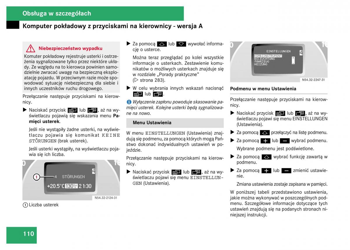 Mercedes Viano W639 instrukcja obslugi / page 112