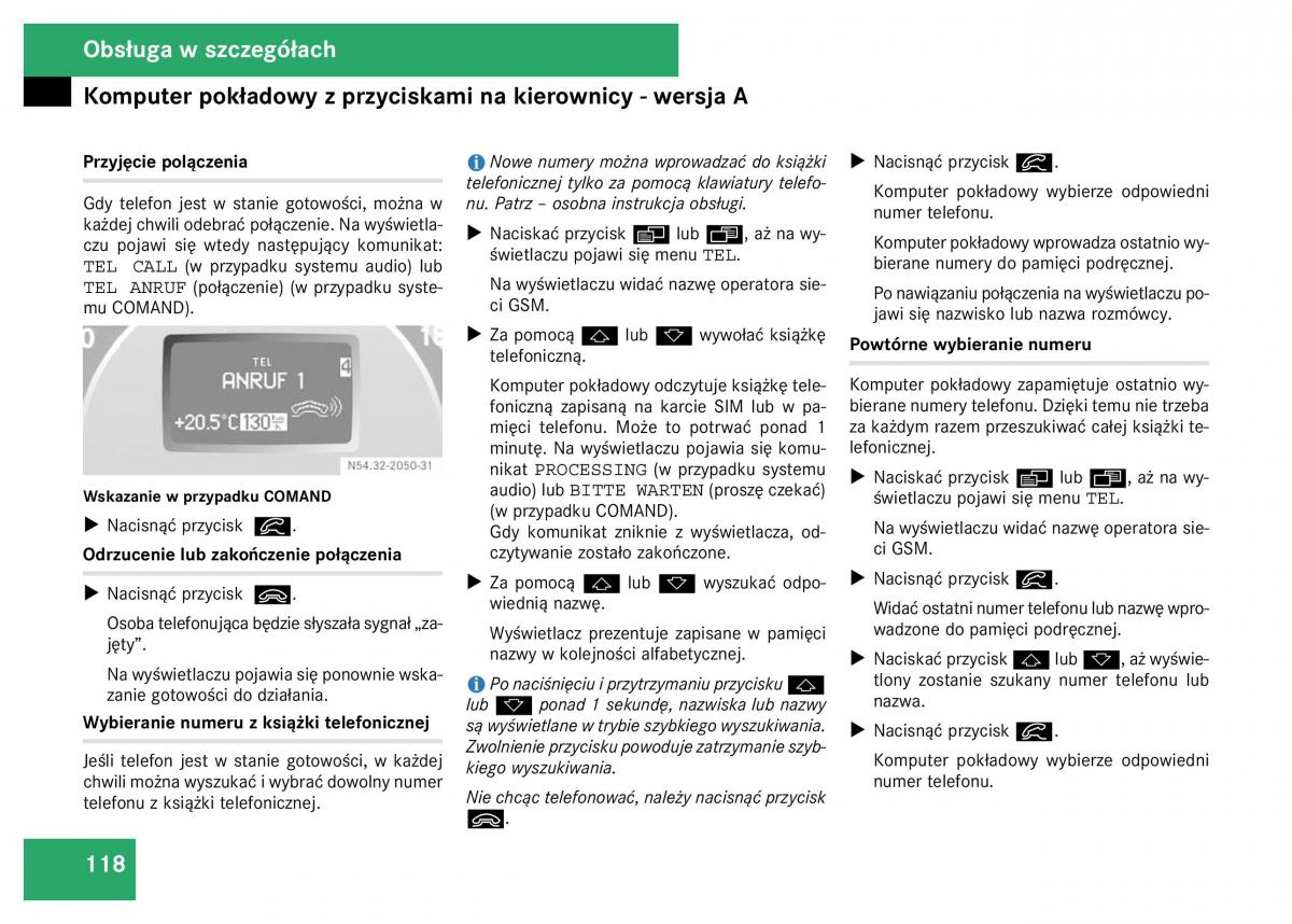 Mercedes Viano W639 instrukcja obslugi / page 120