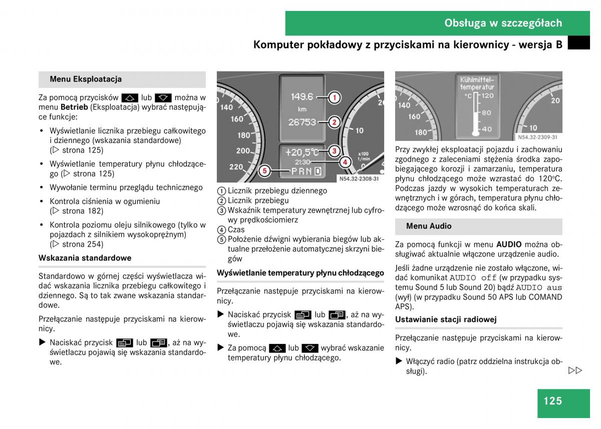 Mercedes Viano W639 instrukcja obslugi / page 127