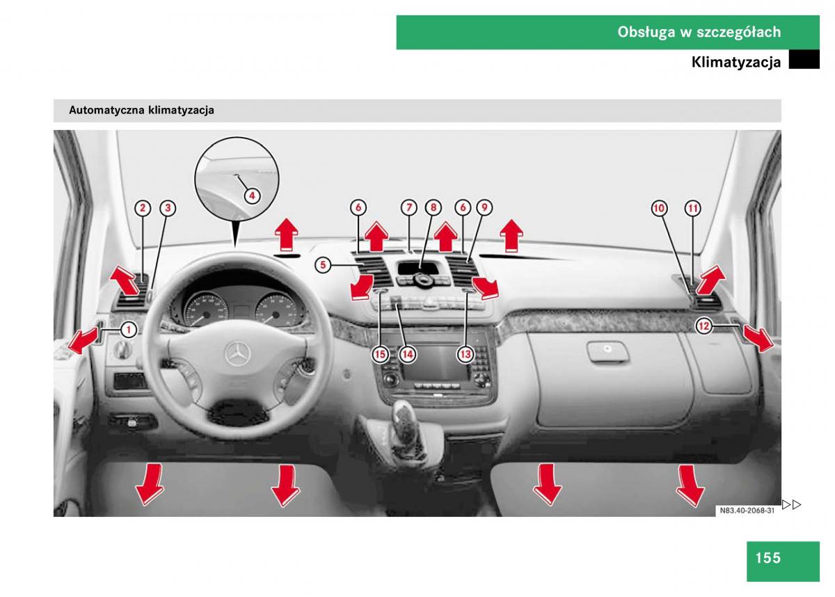 Mercedes Viano W639 instrukcja obslugi / page 157