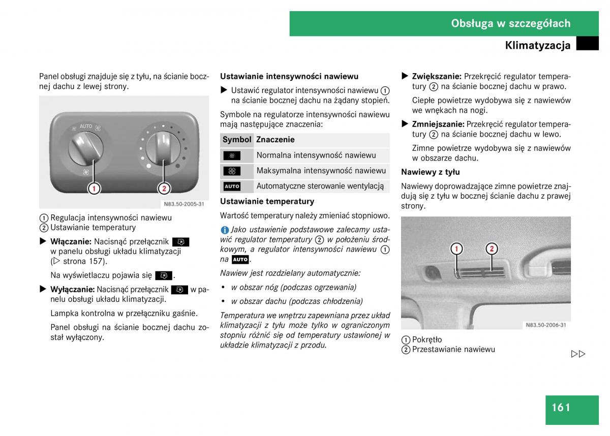 Mercedes Viano W639 instrukcja obslugi / page 163