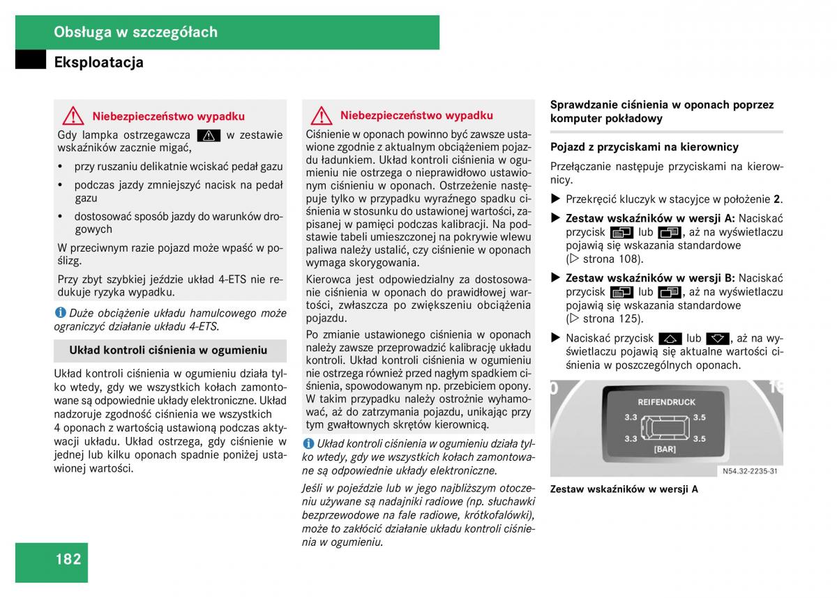 Mercedes Viano W639 instrukcja obslugi / page 184