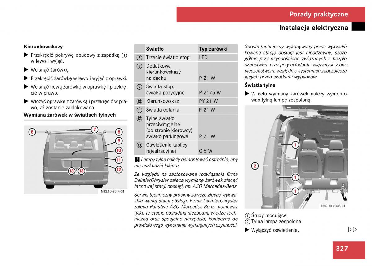 Mercedes Viano W639 instrukcja obslugi / page 280