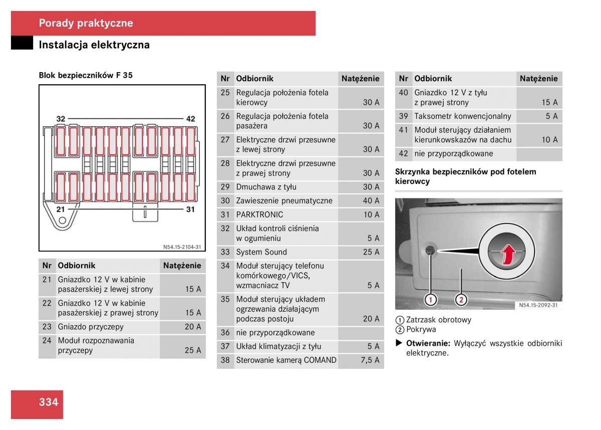 Mercedes Viano W639 instrukcja obslugi / page 287