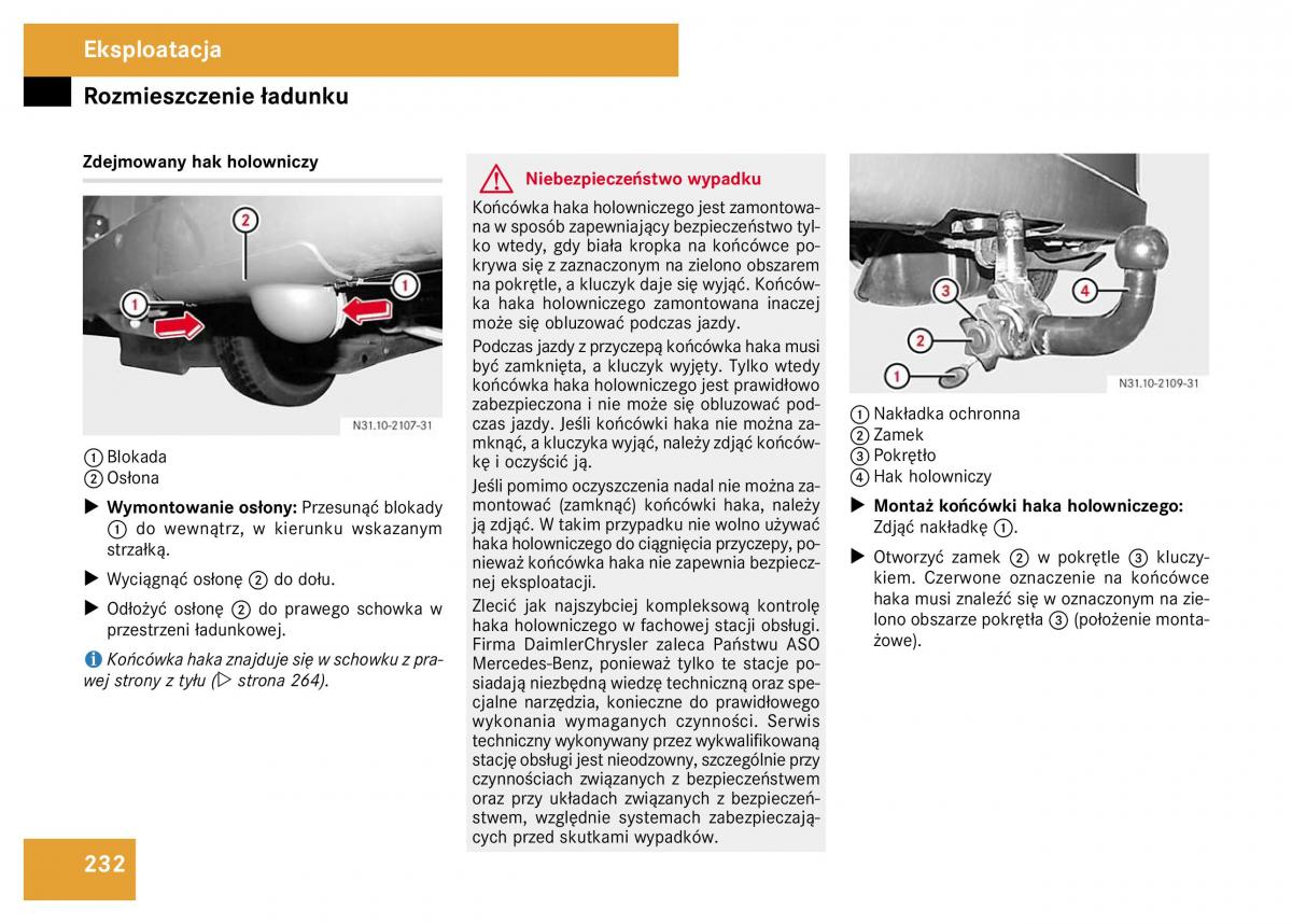 Mercedes Viano W639 instrukcja obslugi / page 316