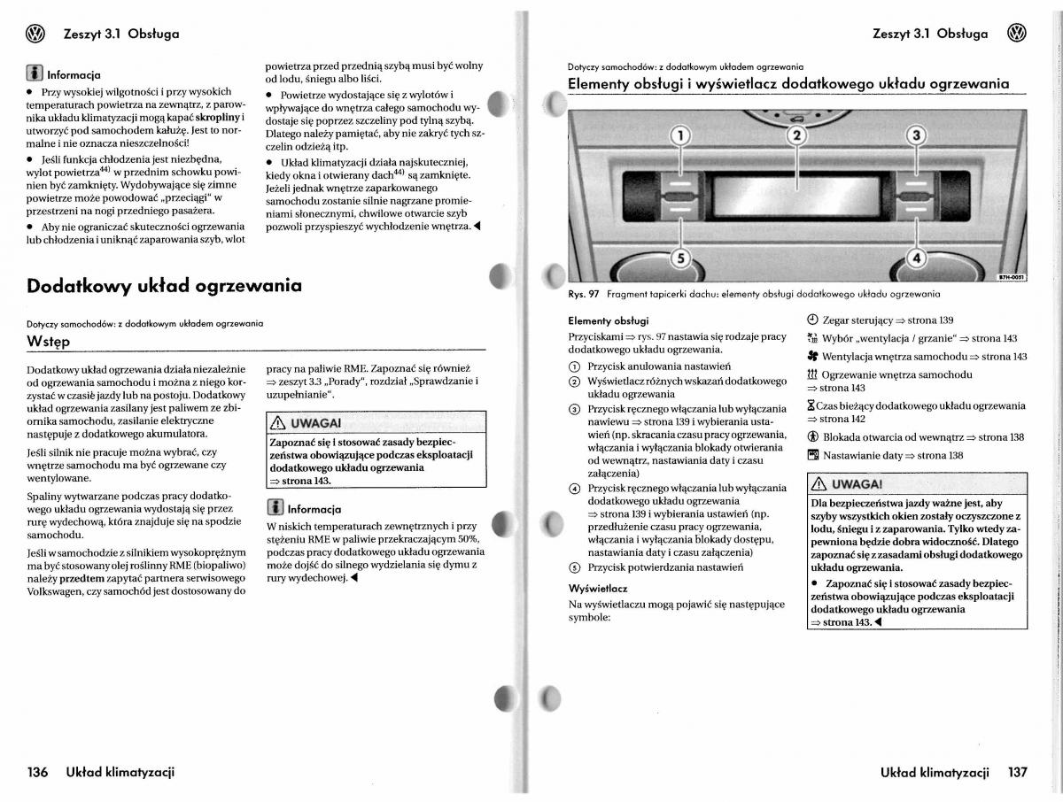 VW Touareg I 1 instrukcja obslugi / page 98