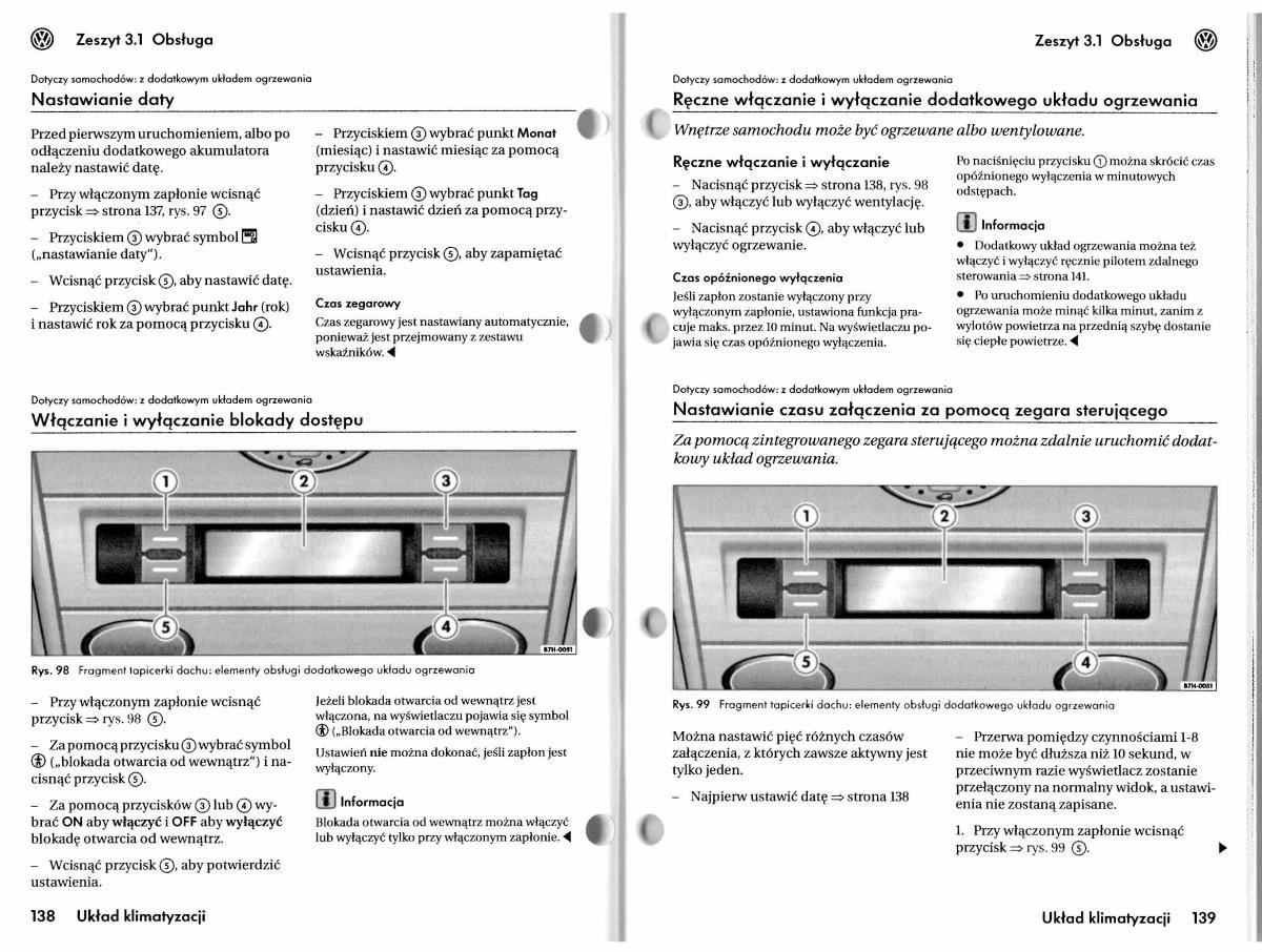 VW Touareg I 1 instrukcja / page 99