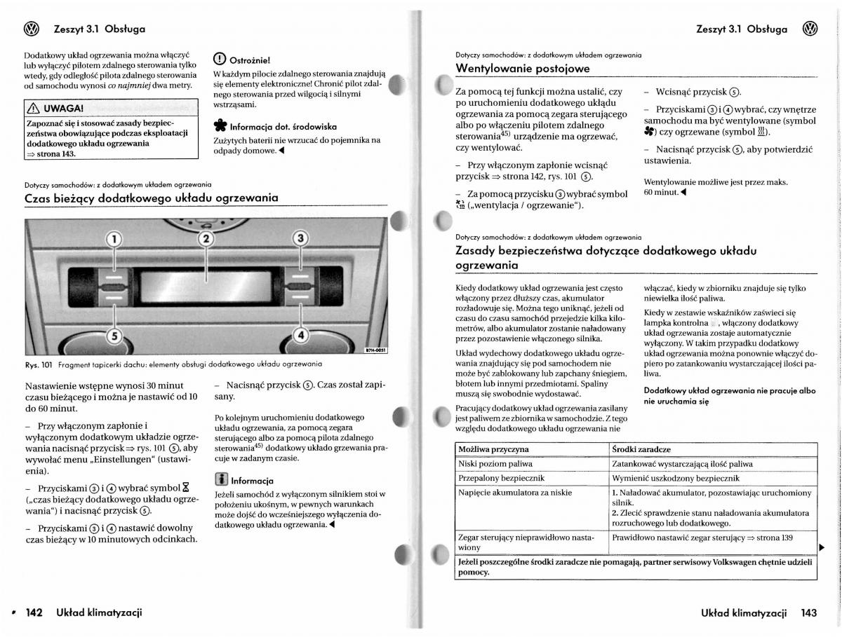 VW Touareg I 1 instrukcja / page 101