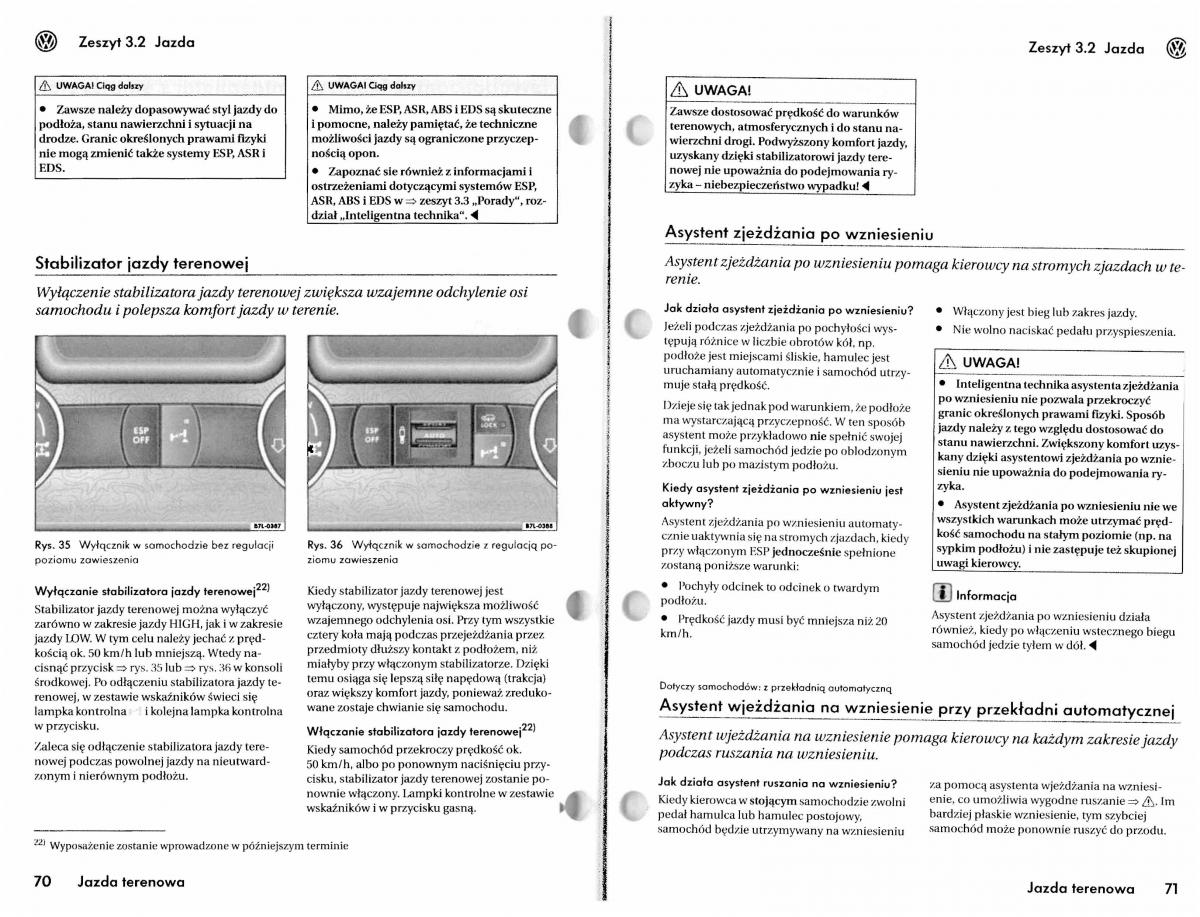 VW Touareg I 1 instrukcja / page 142