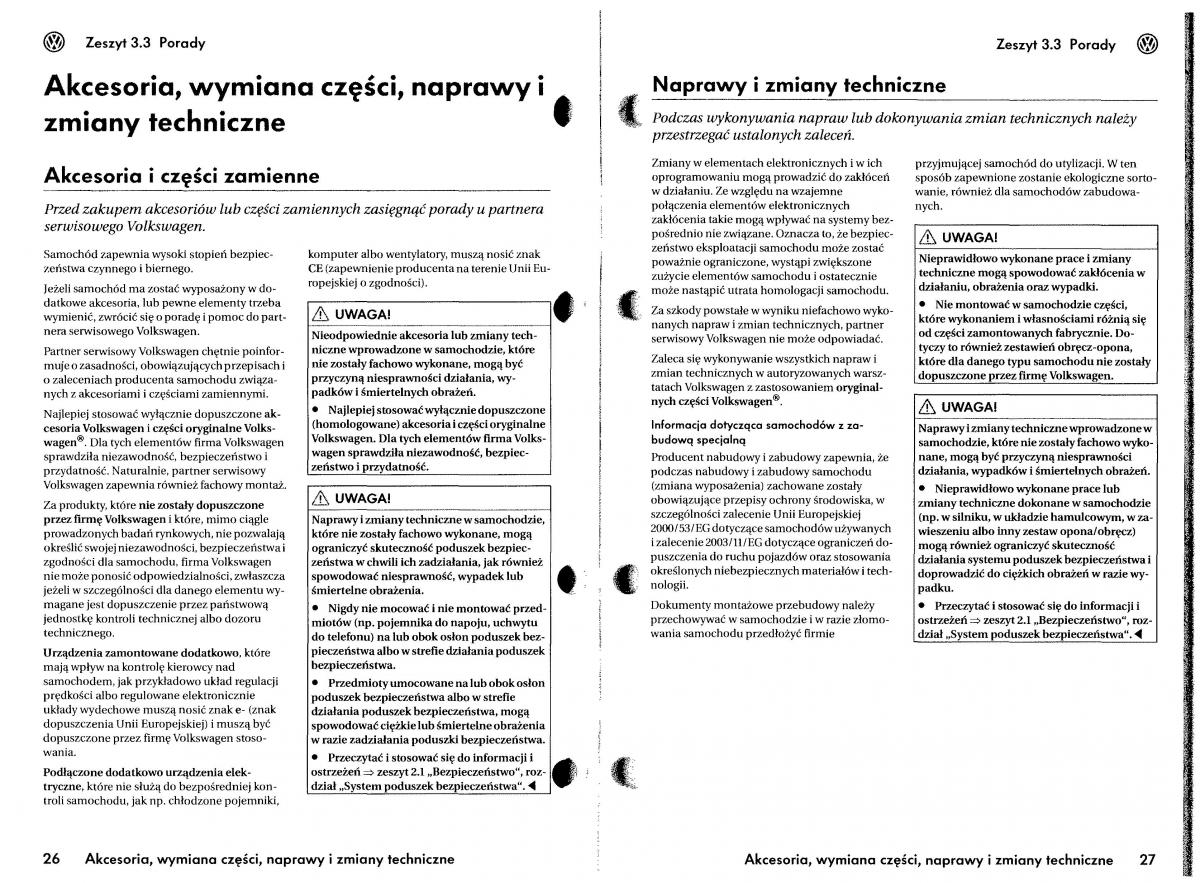 VW Touareg I 1 instrukcja / page 162