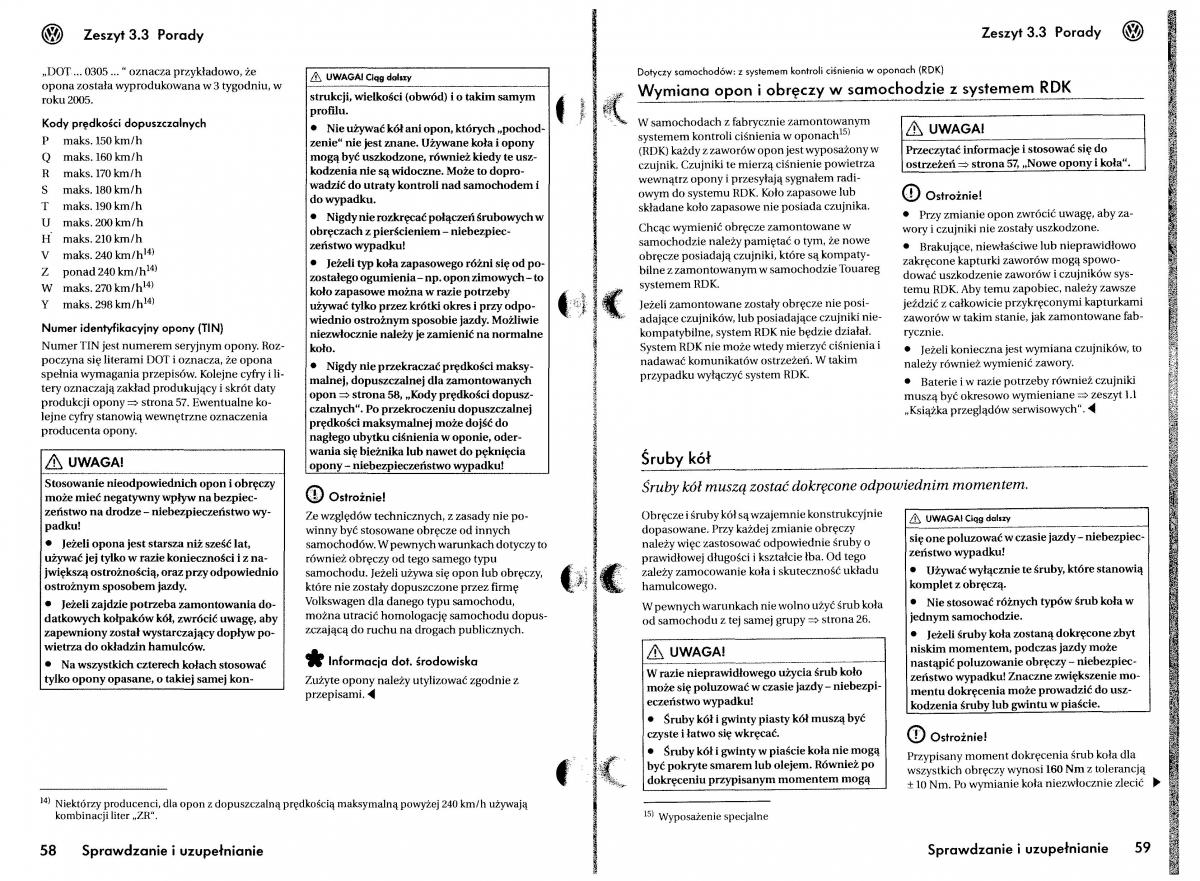 VW Touareg I 1 instrukcja / page 178