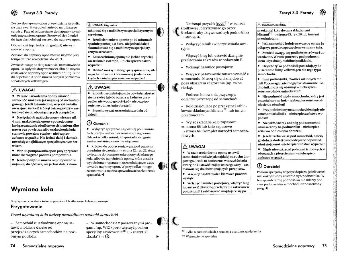 VW Touareg I 1 instrukcja / page 186