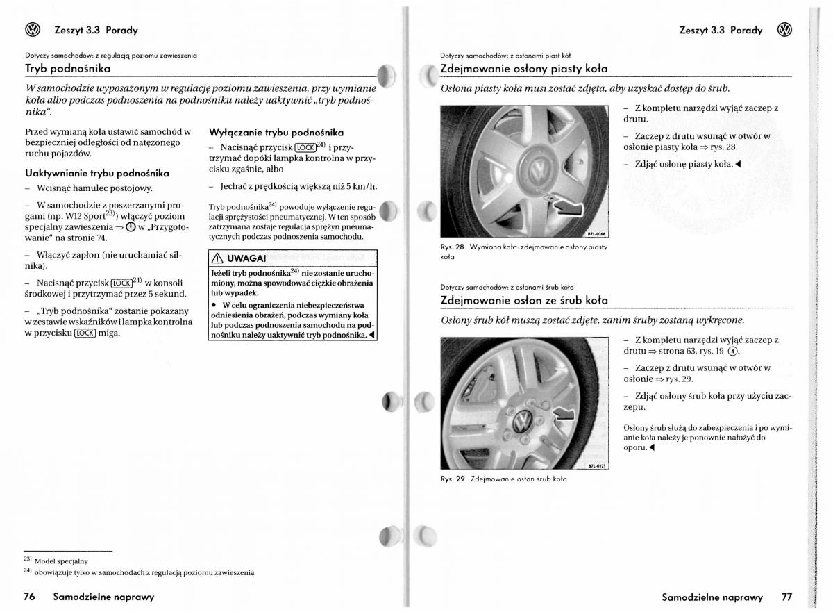 VW Touareg I 1 instrukcja / page 187