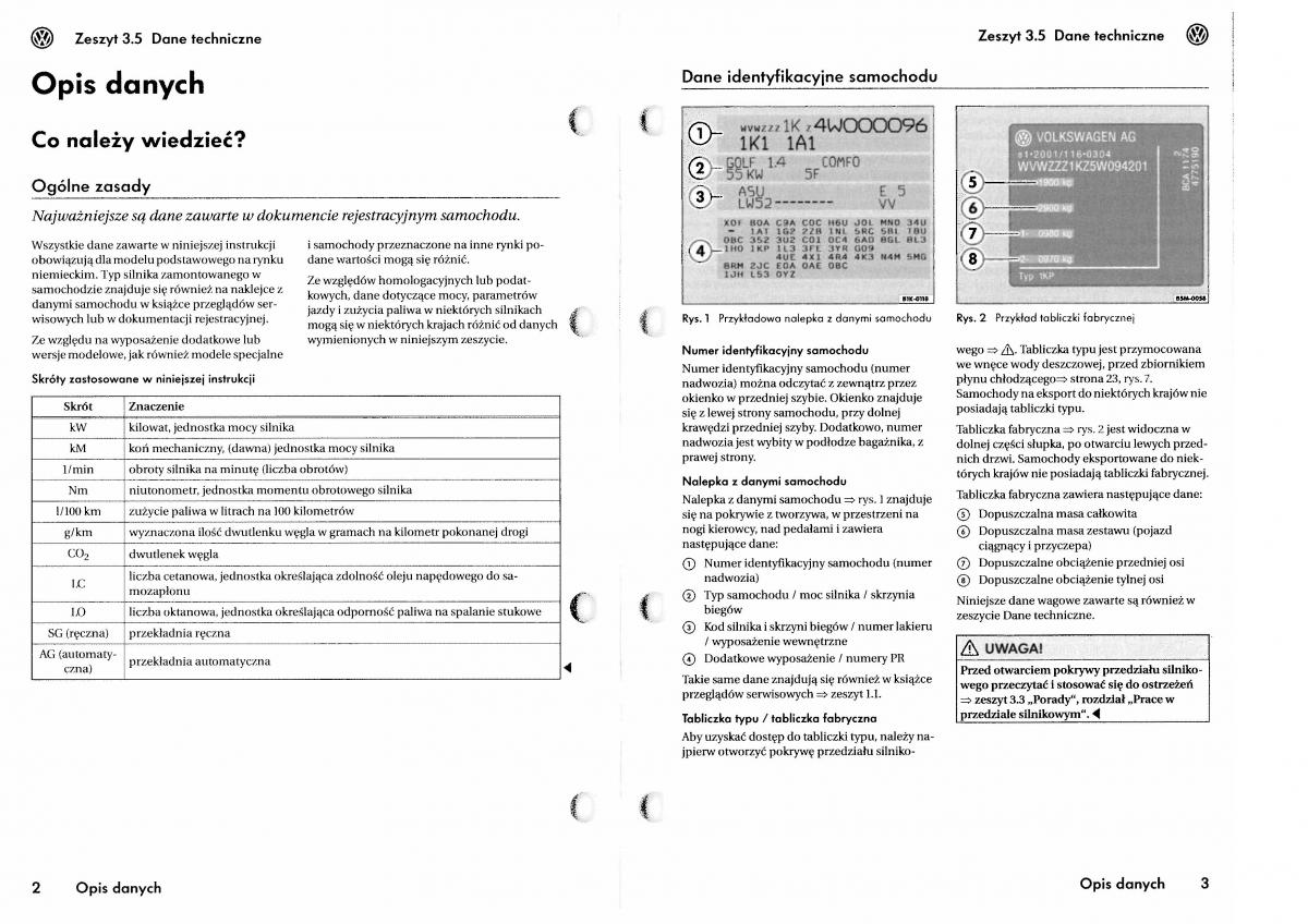 VW Touareg I 1 instrukcja / page 207