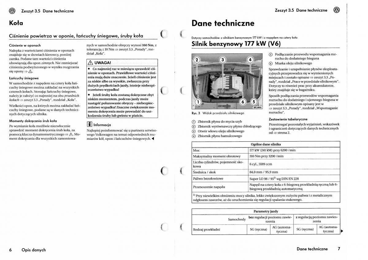 VW Touareg I 1 instrukcja obslugi / page 209