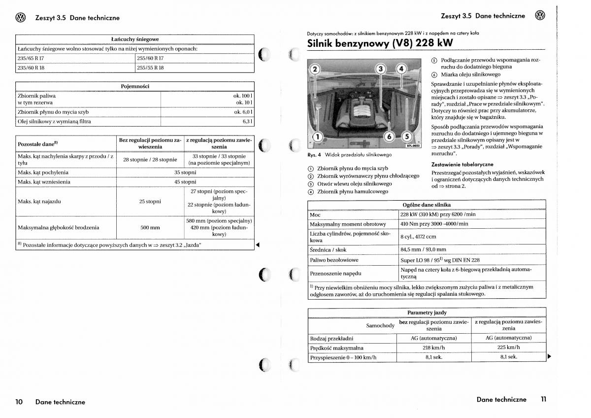 VW Touareg I 1 instrukcja / page 211