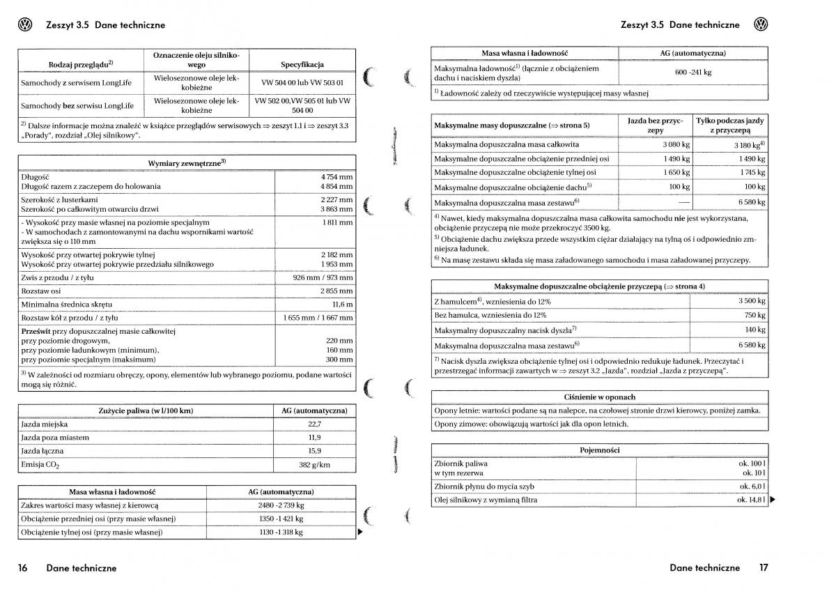 VW Touareg I 1 instrukcja obslugi / page 214