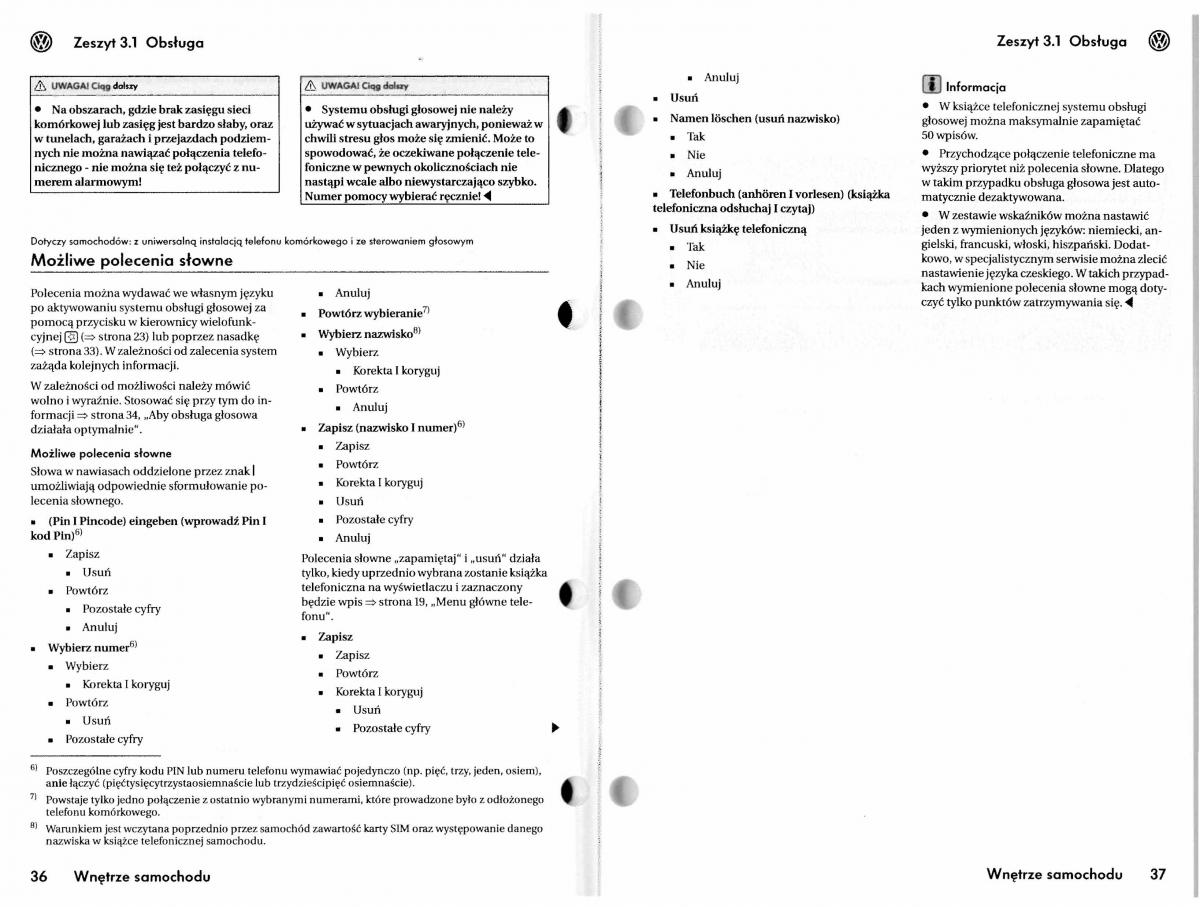 VW Touareg I 1 instrukcja obslugi / page 48