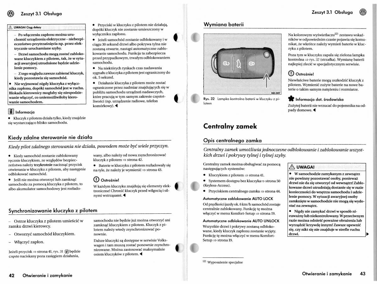 VW Touareg I 1 instrukcja / page 51