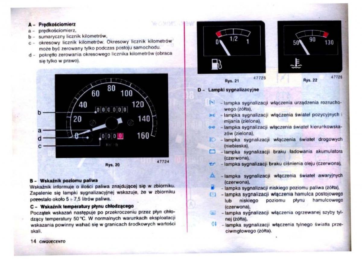 Fiat Cinquecento instrukcja obslugi / page 16