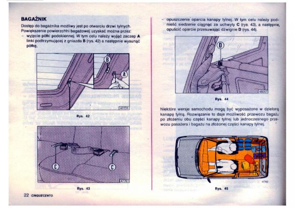 Fiat Cinquecento instrukcja obslugi / page 24