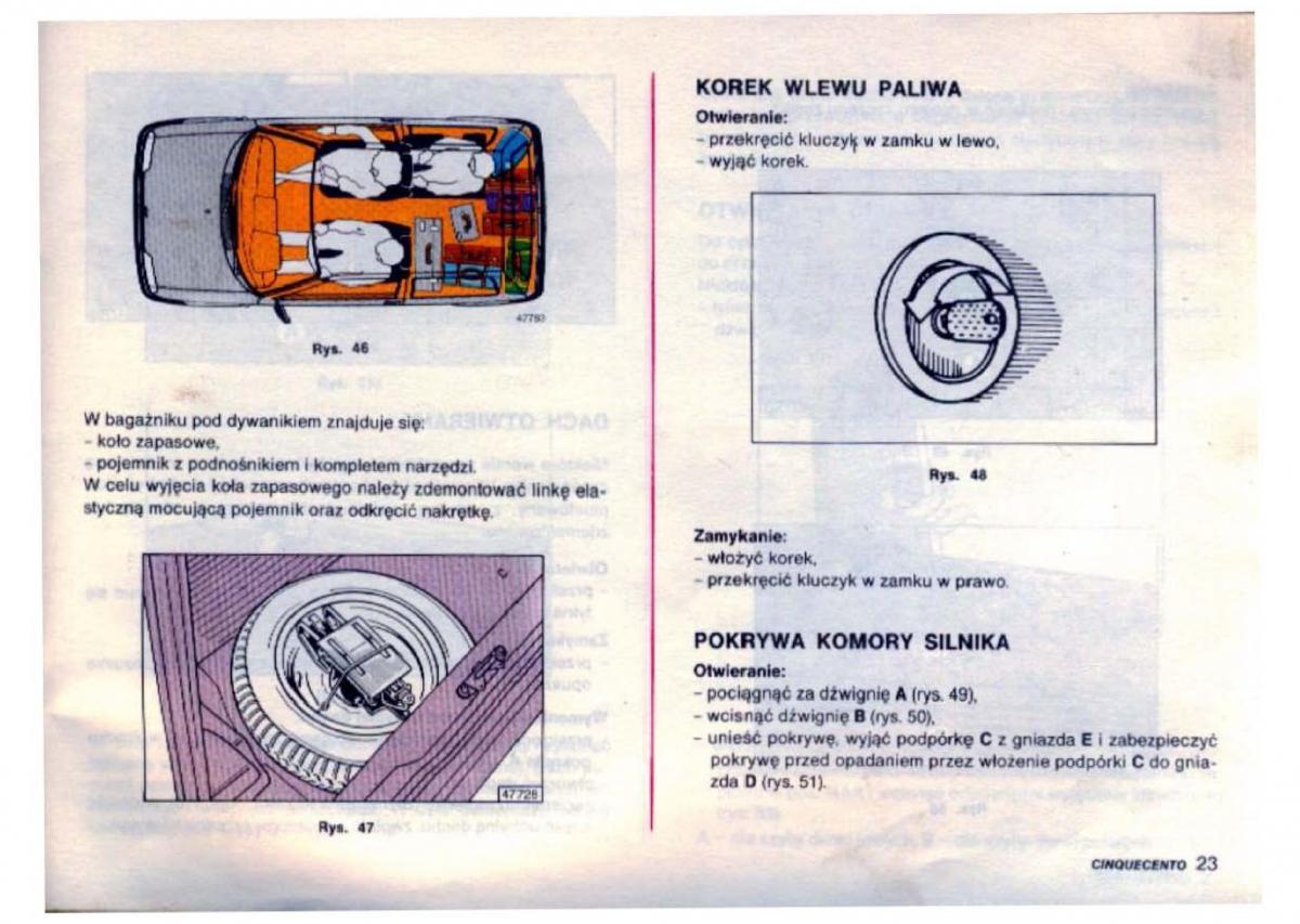 Fiat Cinquecento instrukcja obslugi / page 25