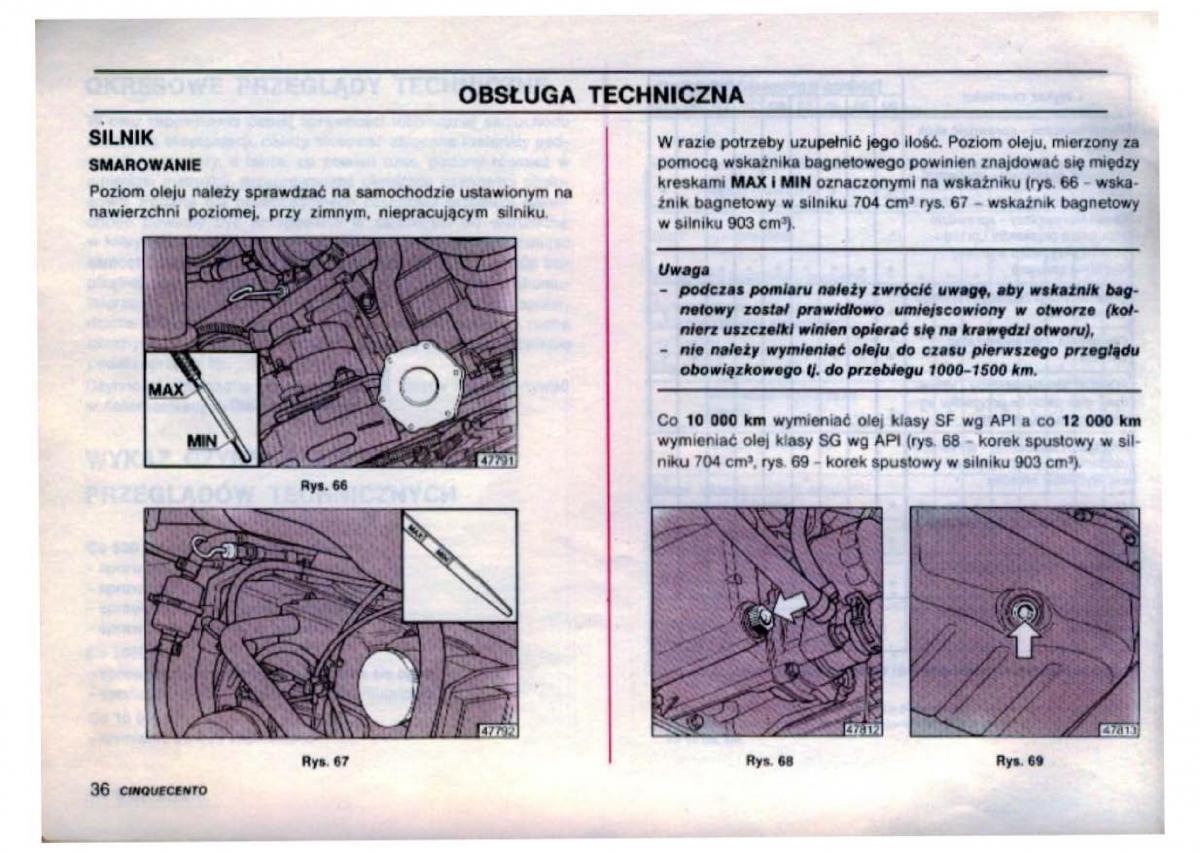 Fiat Cinquecento instrukcja obslugi / page 38