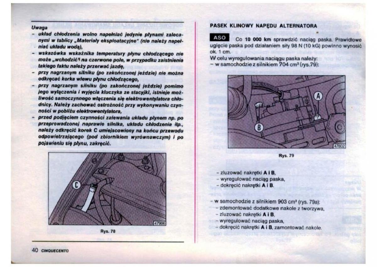 Fiat Cinquecento instrukcja obslugi / page 42