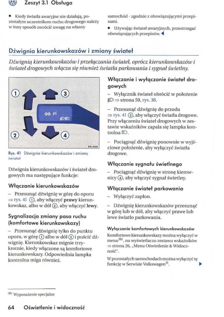 VW Golf V 5 Rabbit instrukcja obslugi / page 66