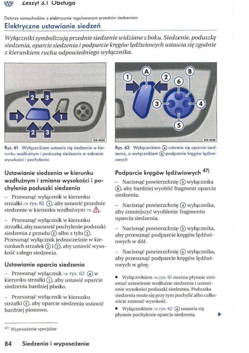 VW Golf V 5 Rabbit instrukcja obslugi / page 86