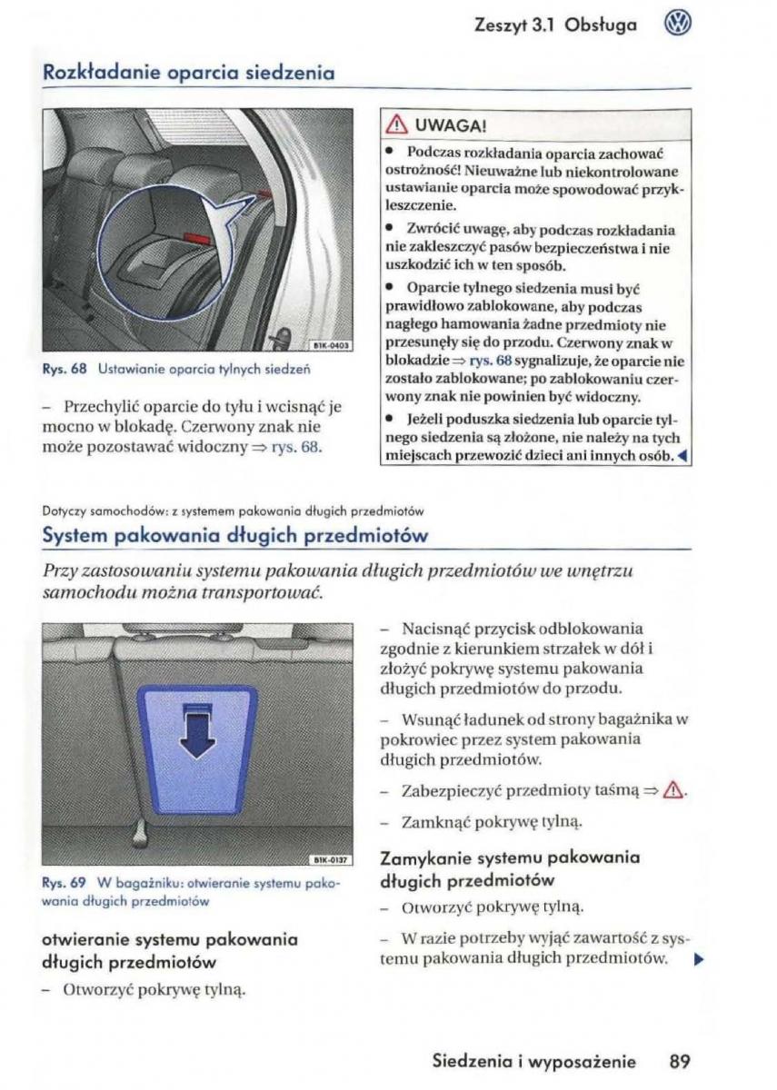 VW Golf V 5 Rabbit instrukcja obslugi / page 91