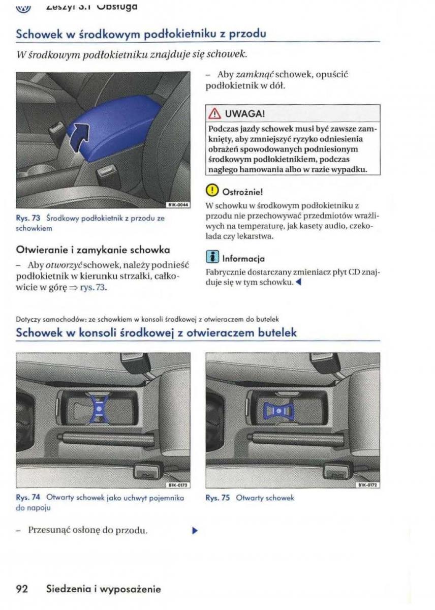 VW Golf V 5 Rabbit instrukcja obslugi / page 94