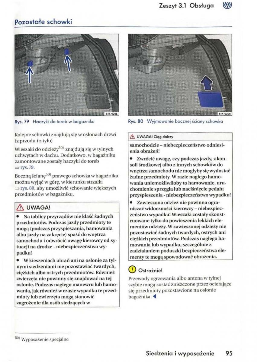 VW Golf V 5 Rabbit instrukcja obslugi / page 97