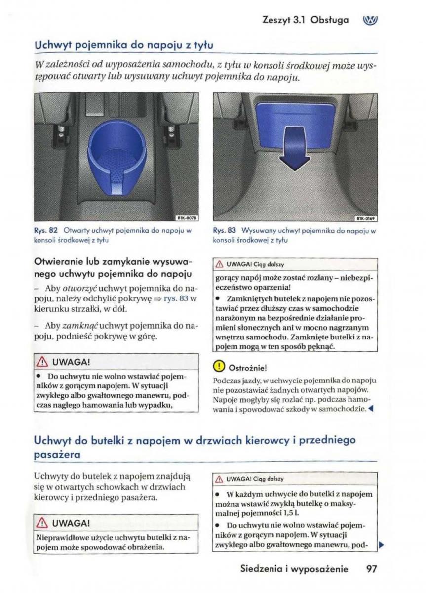 VW Golf V 5 Rabbit instrukcja obslugi / page 99