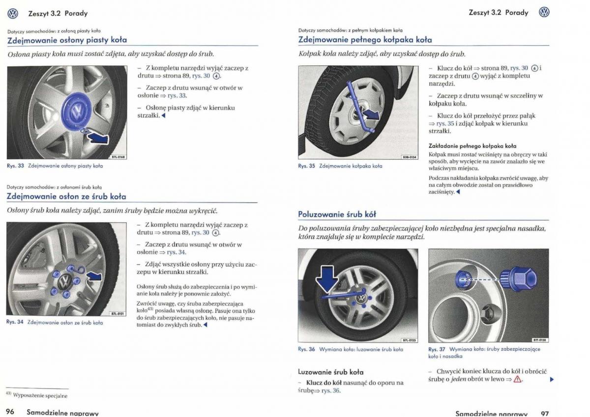 VW Golf V 5 Rabbit instrukcja obslugi / page 205