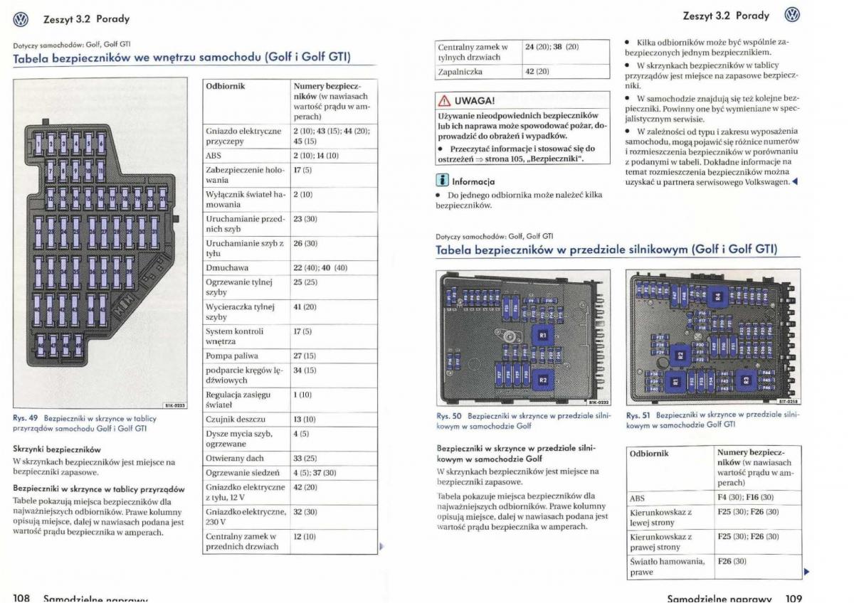 VW Golf V 5 Rabbit instrukcja obslugi / page 211