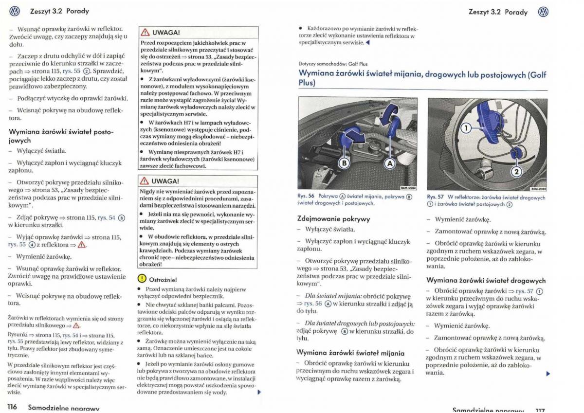 VW Golf V 5 Rabbit instrukcja obslugi / page 215