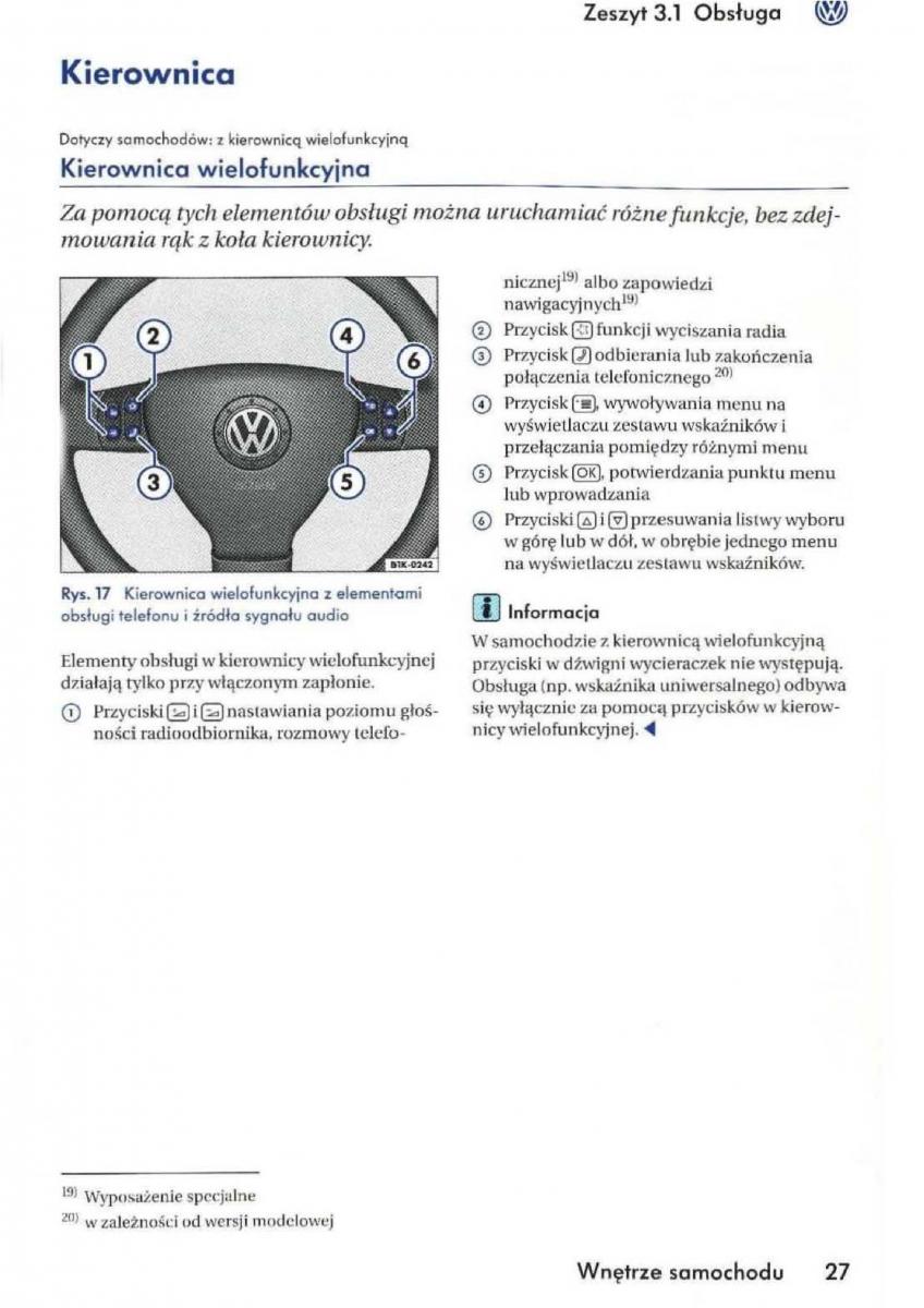 VW Golf V 5 Rabbit instrukcja obslugi / page 29