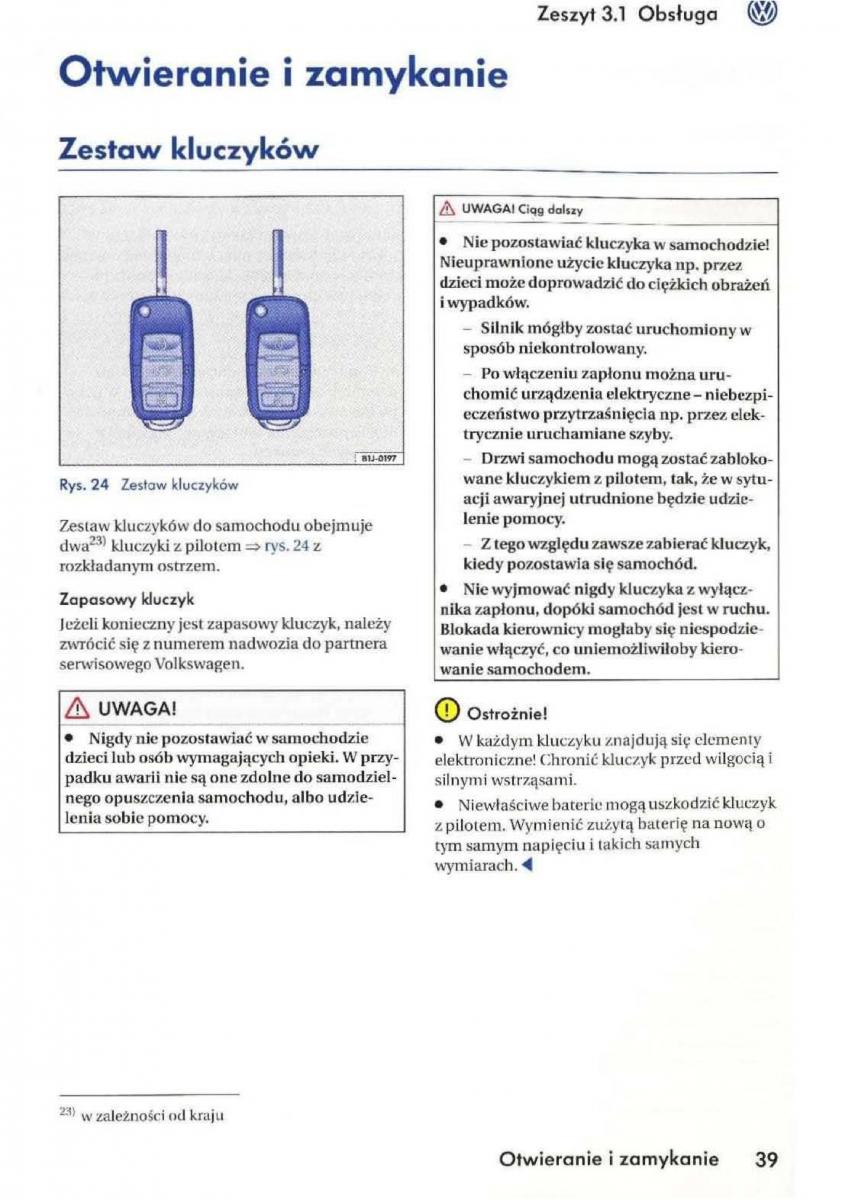 VW Golf V 5 Rabbit instrukcja obslugi / page 41