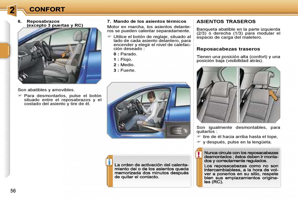 Peugeot 207 manual del propietario / page 55