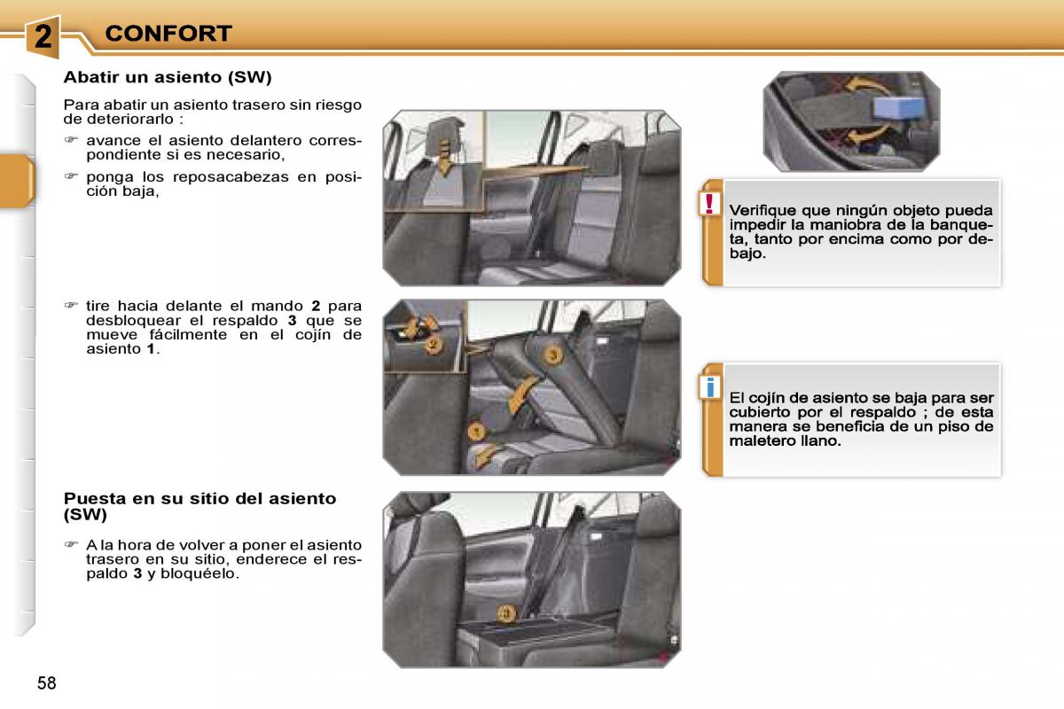 Peugeot 207 manual del propietario / page 56