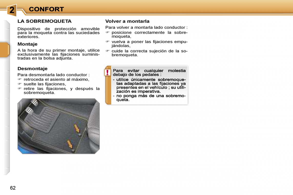 Peugeot 207 manual del propietario / page 60