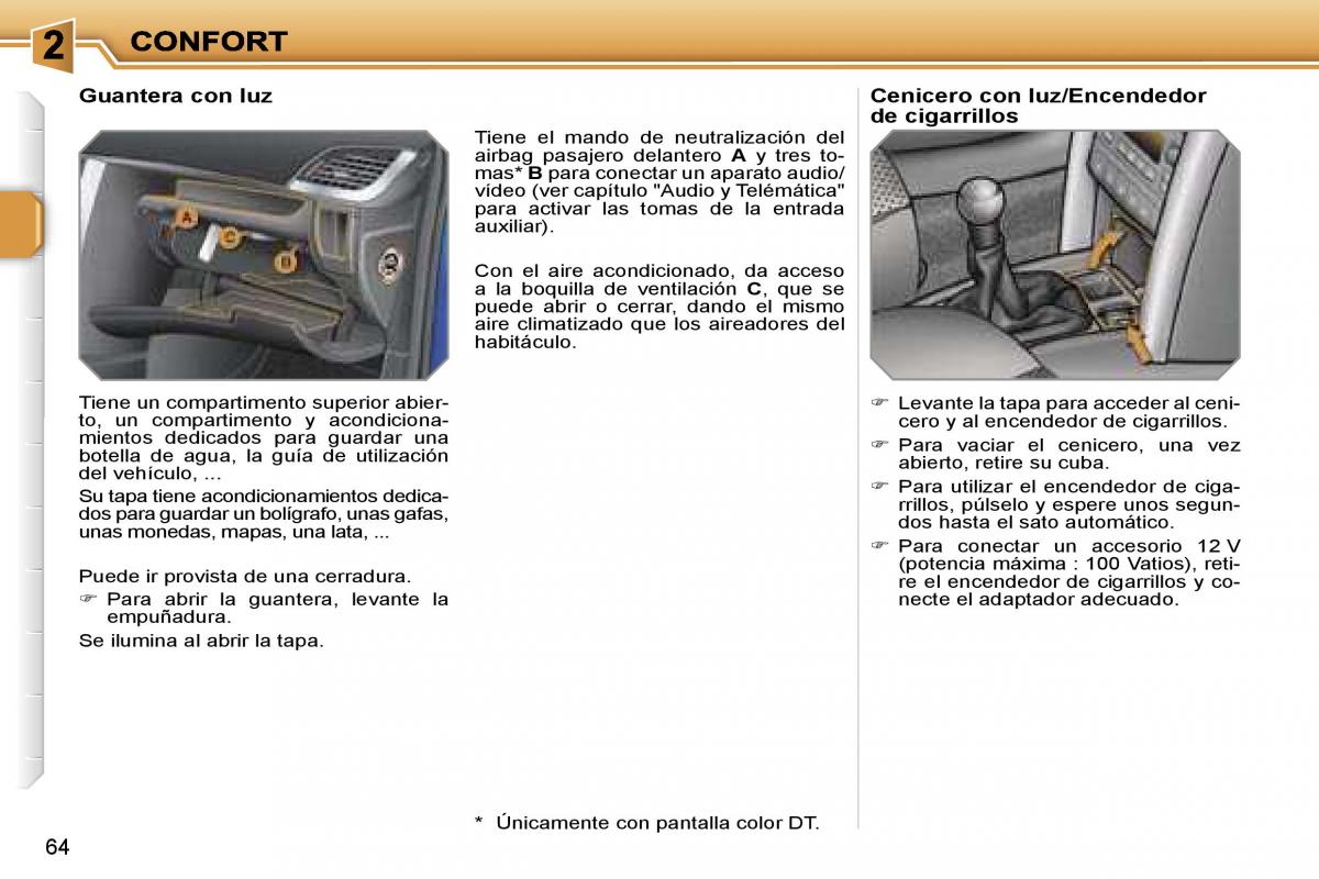 Peugeot 207 manual del propietario / page 62