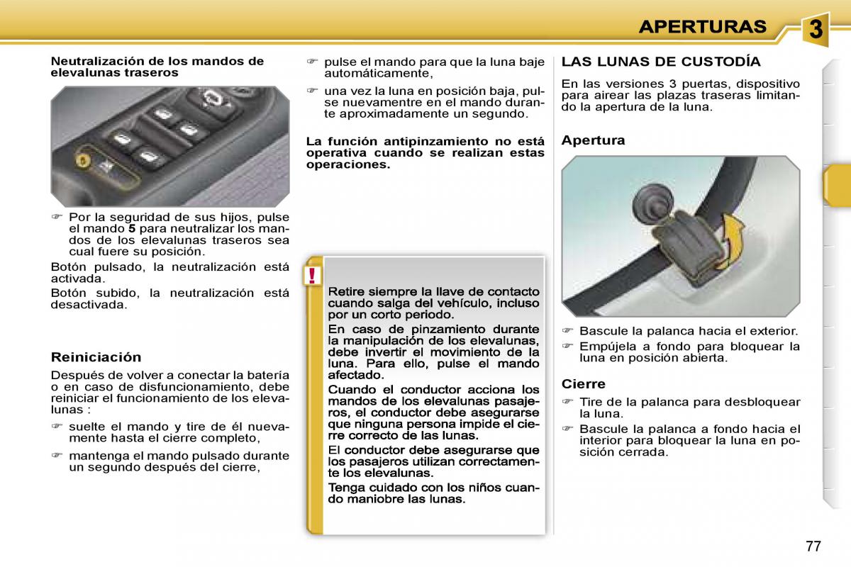 Peugeot 207 manual del propietario / page 80