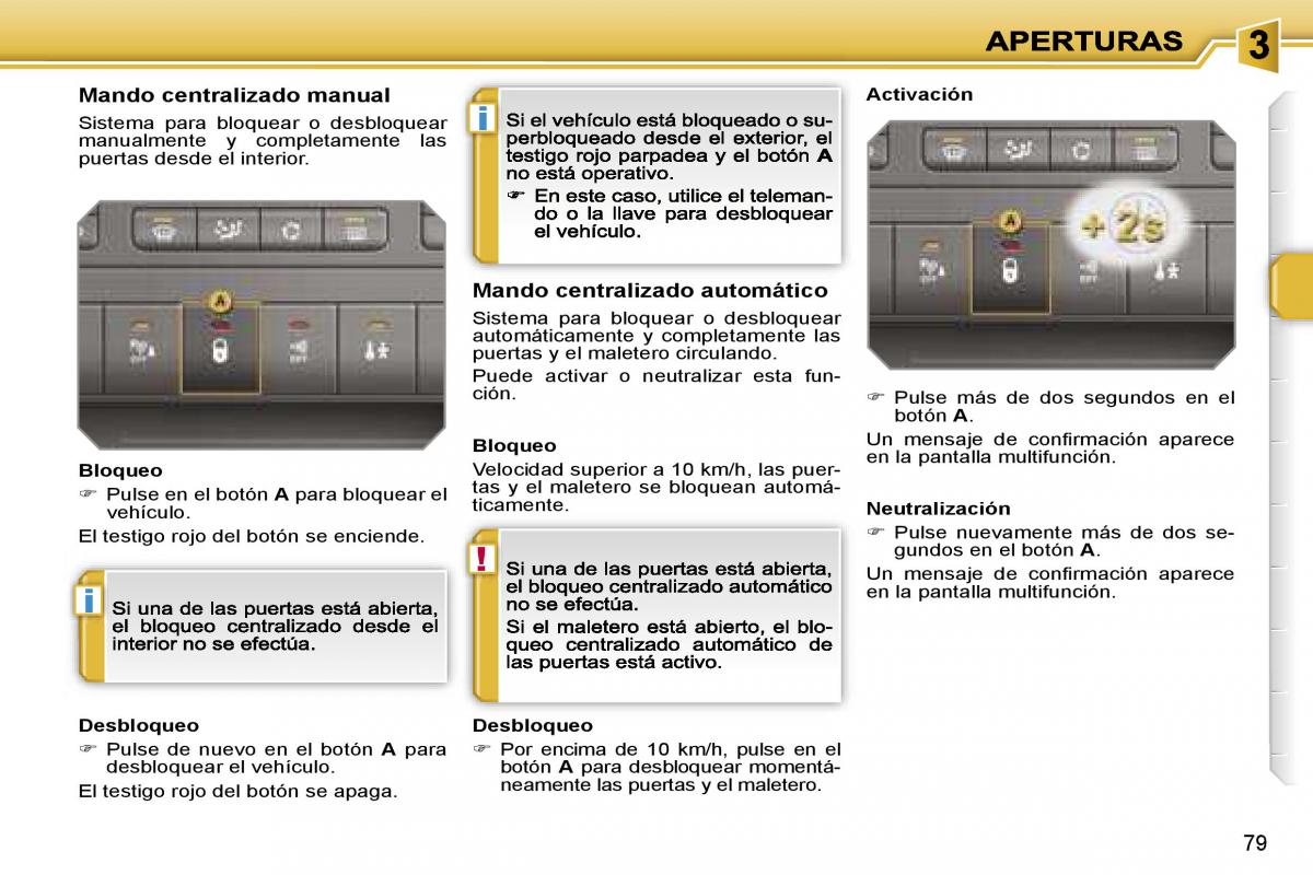 Peugeot 207 manual del propietario / page 83