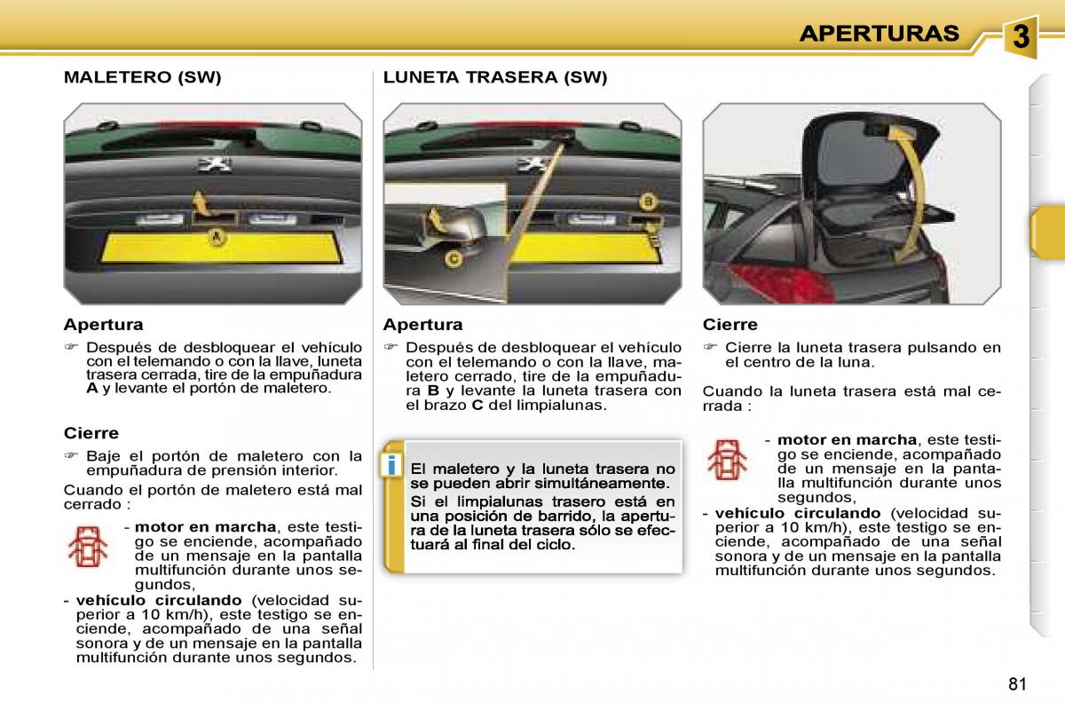 Peugeot 207 manual del propietario / page 86