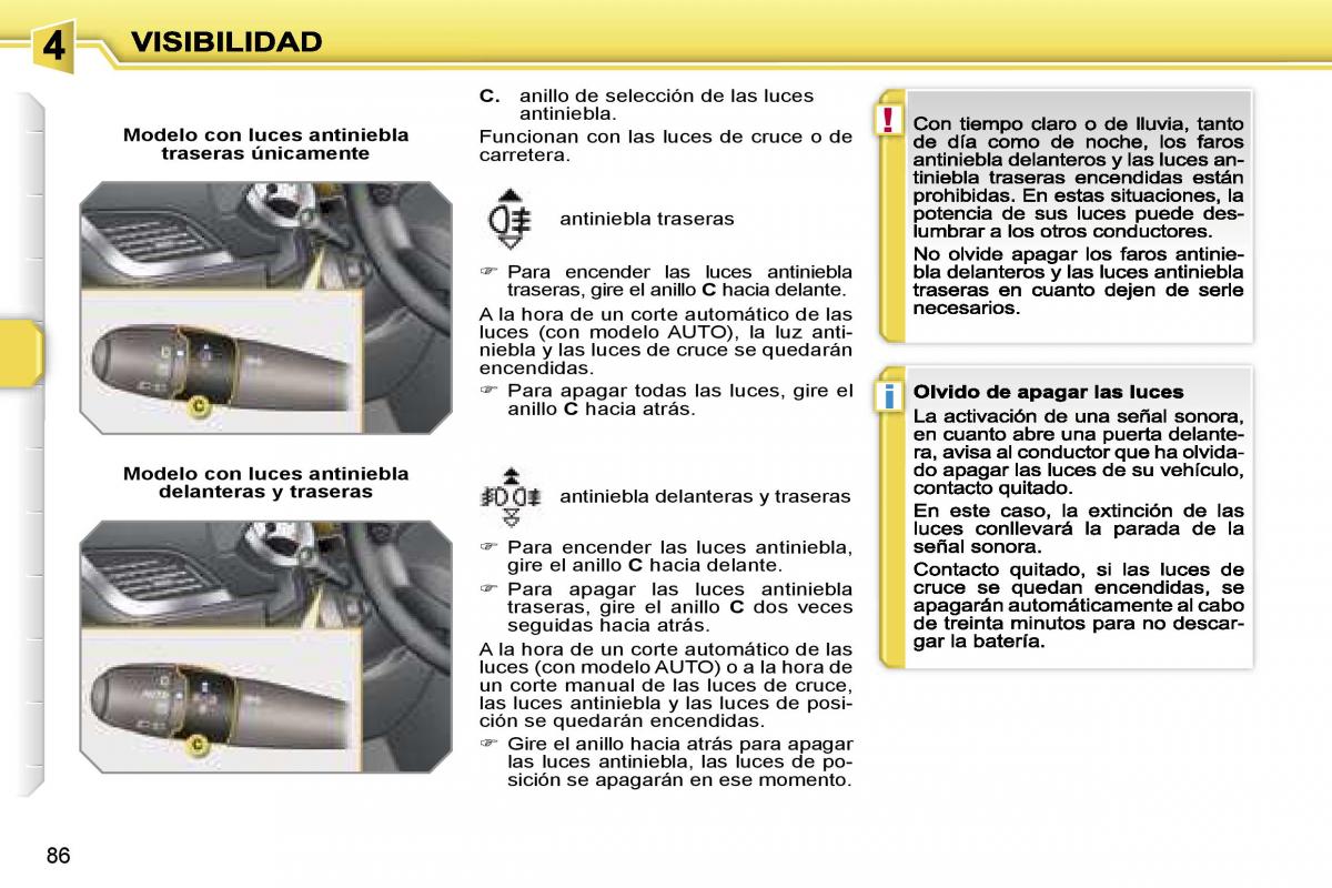 Peugeot 207 manual del propietario / page 91